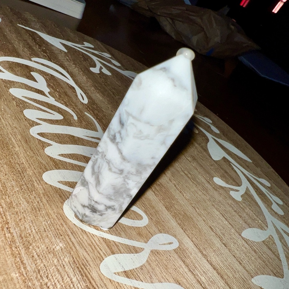 White Howlite Crystal Tower